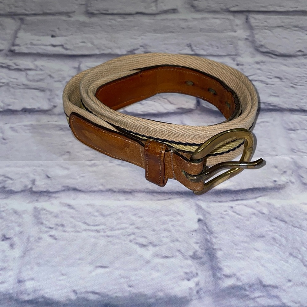 Vintage Dooney & Bourke Canvas & Leather Belt
